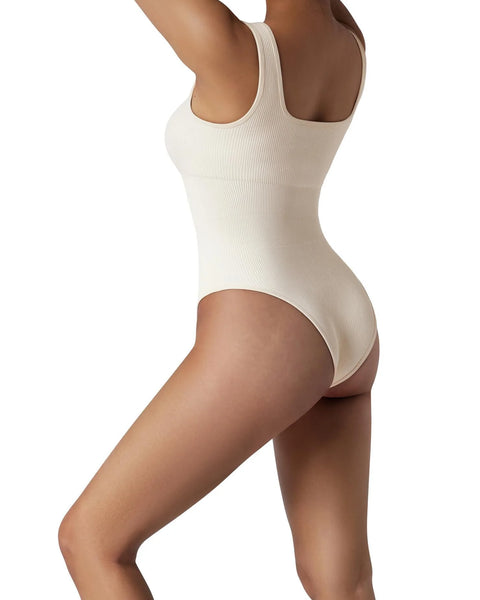 Sexy Ribbed Bodysuit Sleeveless Square Neck Tank Top old version